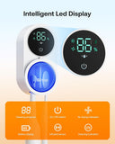 Bitvae Toothbrush Cleaner, UV-C Cleaning and Air Drying, LED Smart Screen, Rechargeable Wall Mount Toothbrush Holder, White