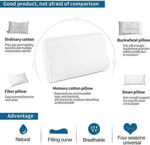 viewstar Pillow, Memory Foam Pillow, Orthopedic Pillow for Neck Pain Cervical Contour Memory Foam Pillow, Specialty Medical Pillows for Neck Pain, Contour Pillow (Reguler) (Rectangular)