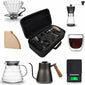 SALE V60 Coffee Maker Gift set Accessories Kitchen V60 Scale with timer Pour Over Kettle Server Paper Filter
