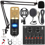 ALPOWL Podcast Equipment Bundle, Audio Interface with All in One Live Sound Card and Condenser Microphone, Perfect for Recording, Broadcasting, Live Streaming (Gold)