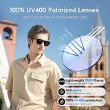GetD AI Glasses, AI Assistant Powered by ChatGPT, Smart Glasses, Polarised Sunglasses, Bluetooth Smart Sunglasses for Men and Women, 2-in-1 Headphones and Glasses