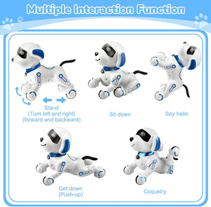 Britik Robot Dog Toys for Kids 8 9 10 11 12, Remote Control Dogs, Robot Dog for Kids 8-12, Pet Robotic, Electric Dog Toy, Robotic Dogs, Toys for 5 6 7 8 9 10 11 12 Years Old Boys Girls, Blue, Y878