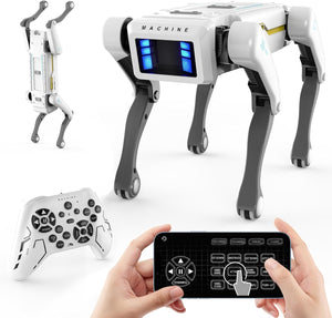Petma Smart Robot Dog, AI Dog Programmable STEM Toy with Dance, Kungfu & Voice Control, 25+ Interactive Actions, App/Remote Control, Rechargeable Gift for Kids Ages 6+ (iOS & Android)