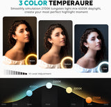 Weilisi 10" Selfie Ring Light with Tripod Stand, 72'' Tall & Phone Holder, 38 Color Modes, Stepless Dimmable/Speed LED Ring Light for iPhone & Android,YouTube, Makeup,TIK Tok