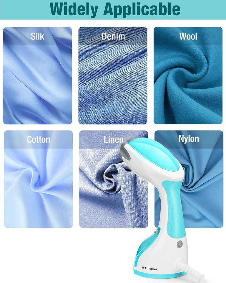 BEAUTURAL Handheld Garment Steamer with Removable Water Tank (1200W,260ml Tank)