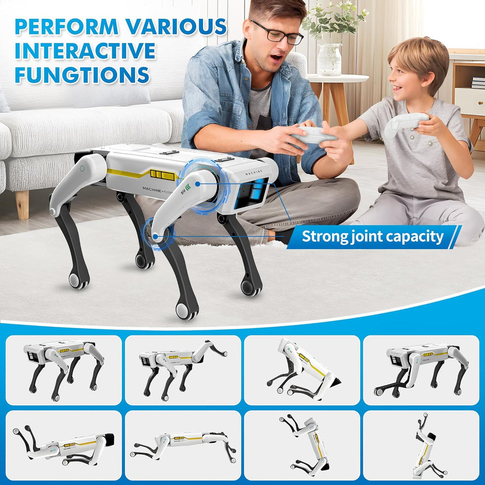 Dingdongwu Smart Robot Dog - Interactive STEM Pet with Voice Control, 30+ Actions & APP Programming, Durable Design for Kids Age 6+ (Compatible with iOS/Android)