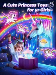 Carousel Night Light for Kids, 10 Music+15 Films+315 Colors Star Projector for Kids Night Light Projector,360°+Remote+1200mah Star Lights for Ceiling, Princess Toys Unicorn Toys for Girls Room Decor