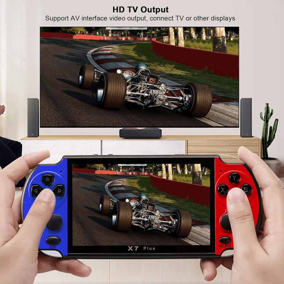 lilistore 5.1inch X7 Plus Video Game Console Handheld Game Players Double Rocker 8GB Memory Built in 1000 Games MP5 Game Controller