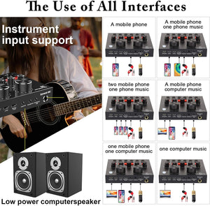 ALPOWL Podcast Equipment Bundle, Audio Interface with All in One Live Sound Card and Condenser Microphone, Perfect for Recording, Broadcasting, Live Streaming (Gold)