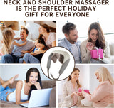 SORELAX Mini Shiatsu Neck Massager, Shoulder Neck Massager with Heat for Pain Relief Deep Tissue, Neck, Back, Shoulder, Leg Electric Kneading Massager, Perfect Gifts for Men Women Dad Mom (Grey)